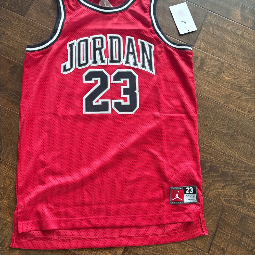 Jordan Red and Black Mesh Jersey